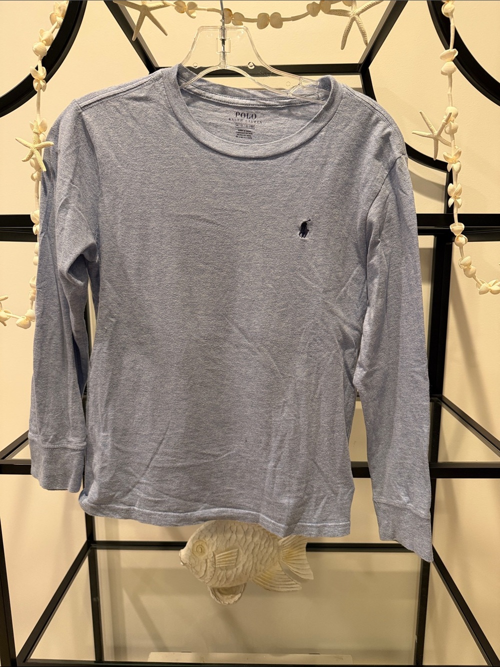 Polo by Ralph Lauren Light Blue Long Sleeve Tee with Pony Logo